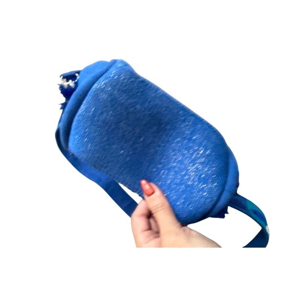 AMERICA & BEYOND Blue Beaded Floral Satchel Crossbody Bag - Picture 5 of 12